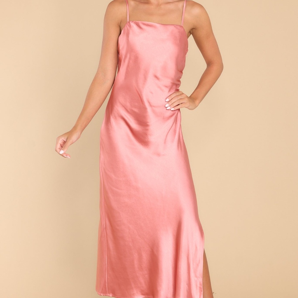 Red Dress Special Treatment Pink Midi Dress Size SS / Coral